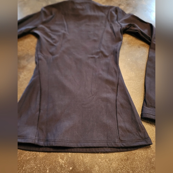 Under Armour Black Fitted Long Sleeve Top with Mandarin Collar - Picture 11 of 11